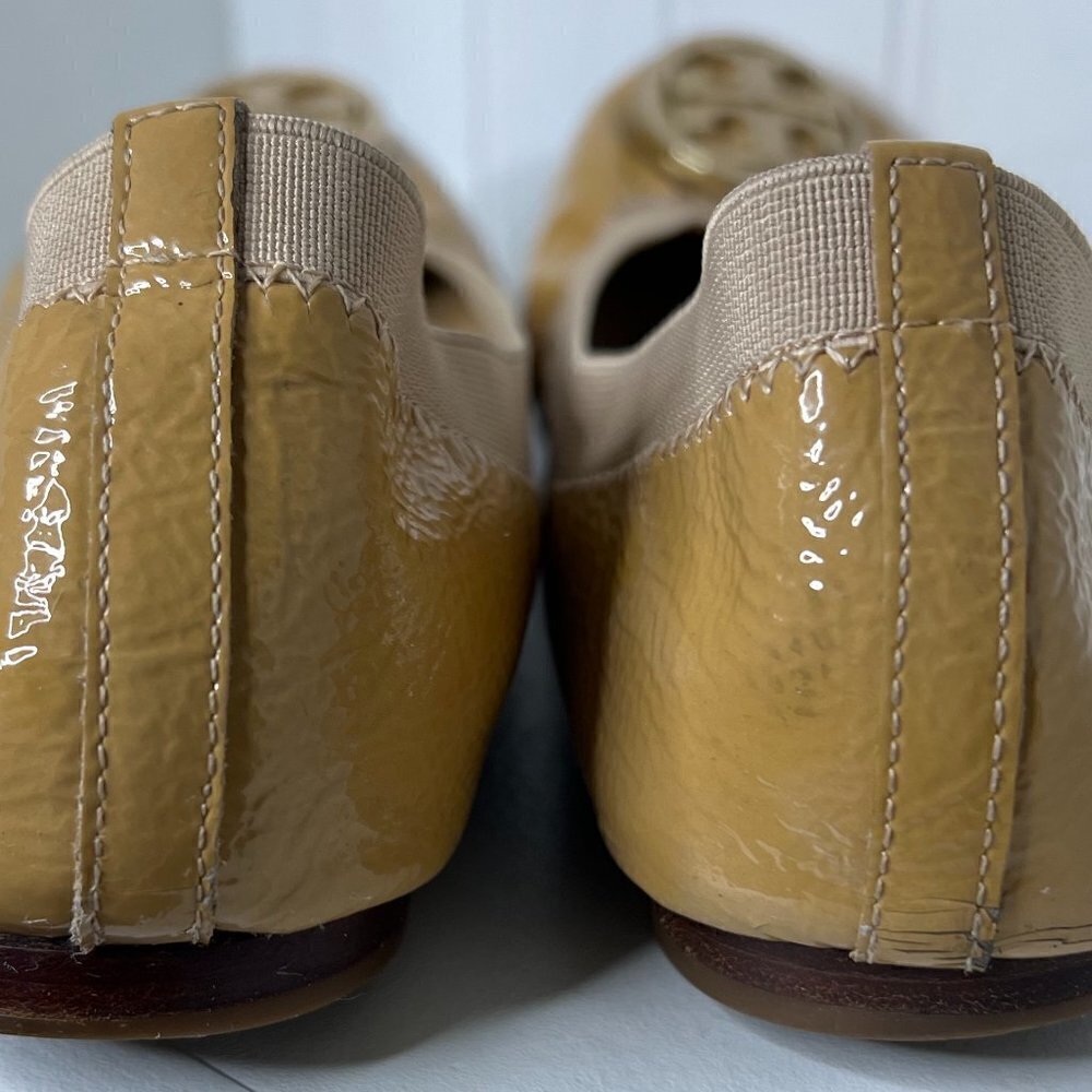 Tory Burch Patent Leather Caroline Flats Size 8.5 - Picture 5 of 8